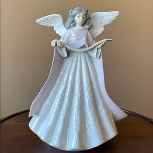 Lladró 1991 porcelain pink tree topper with box❣️